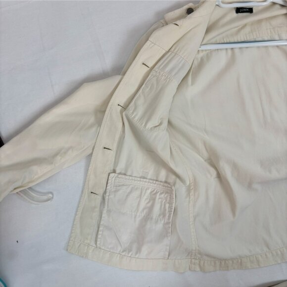 ivory J. CREW Outerwear 4 Pocket Jacket Silk Blended - Picture 14 of 16